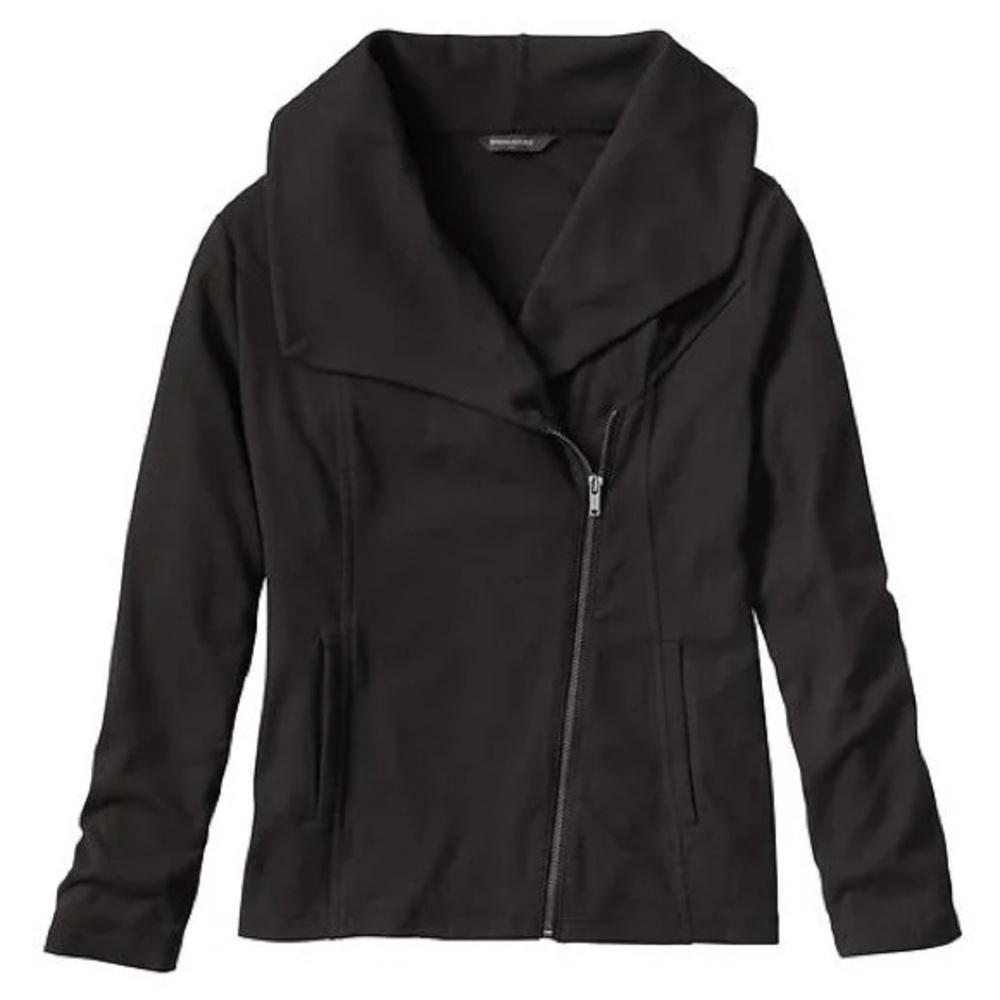 Banana Republic Black Wool Blend Coat - Picture 2 of 5